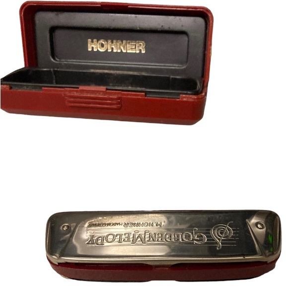 VTG German m.hohner golden melody key of c 10 hole harmonica and case - Picture 6 of 6